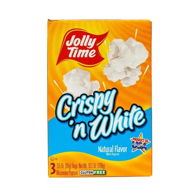 Jolly Time Crispy 'n White Microwave Popcorn 298g