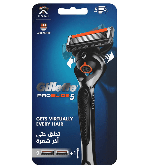 Gillette ProGlide5 Flexball Razor Handle with 2 Blades, 1 Pack