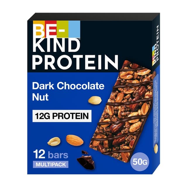 Be-Kind Protein Bar Doube Dark Chocolate Nut, 12x50g