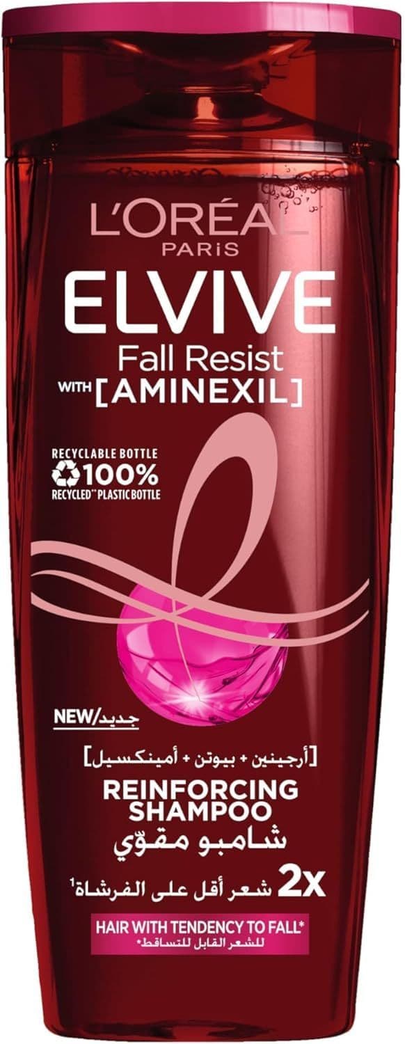 L'Oreal Elvive Full Resist Reinforcing Shampoo with Vitamin B5, Biotin & Arginine for Weakened Hair, 400ml