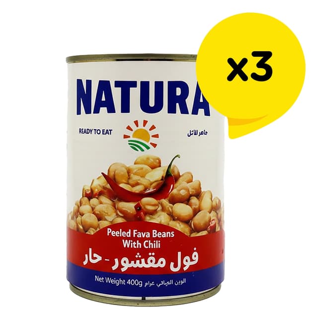 Natura Fava Beans with Egyptian Recipe 3x400g