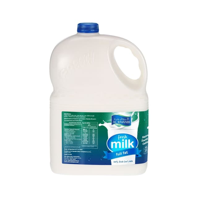 Al Rawabi Full Cream Milk, 1 Gallon