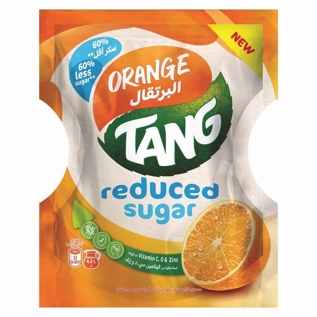 Tang Reduced Sugar Orange Powdered Drink Pouch, 300g