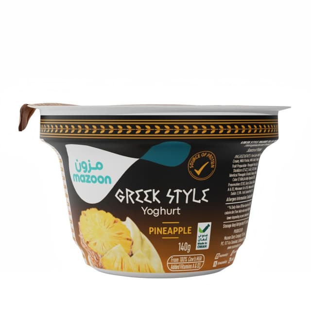 Mazoon Greek Style Pineapple Yoghurt 140 g