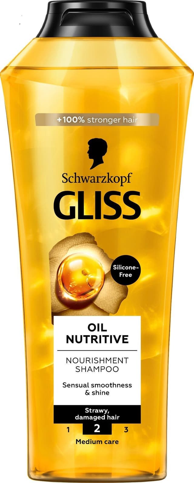 Schwarzkopf Gliss Oil Nutritive Omega 9 & Marula Oil for Straw & Damaged Hair Shampoo, 400ml