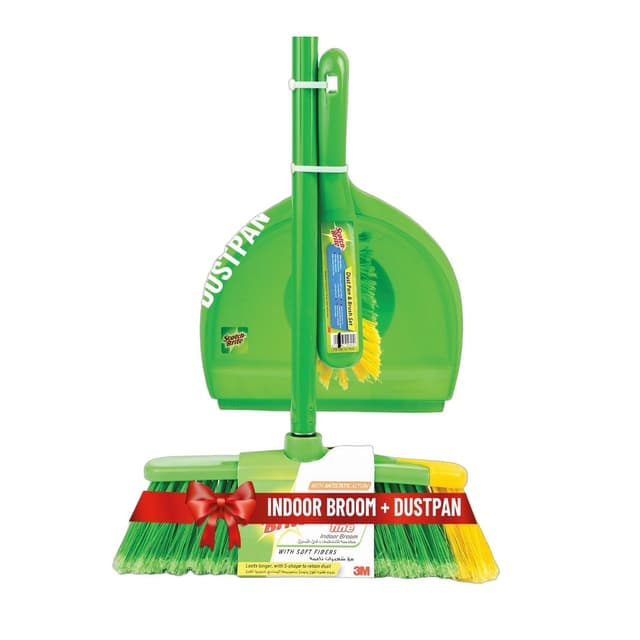 3M Indoor Broom & Dustpan Free