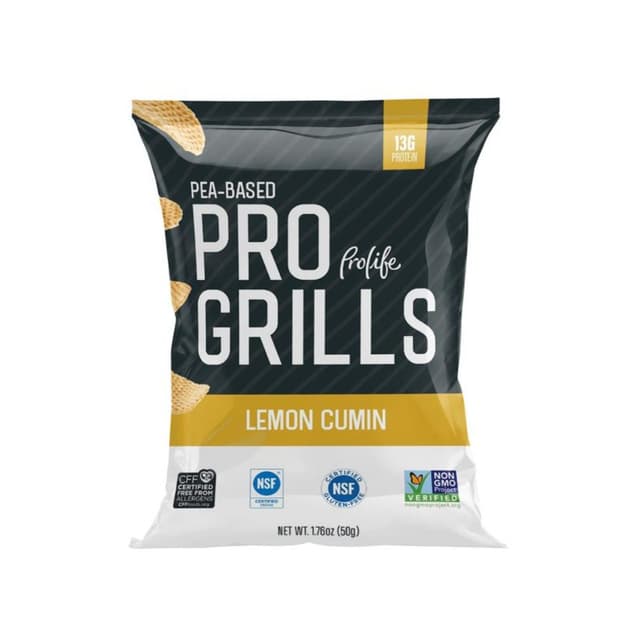 Prolife Pro Grill Pea-Based Lemon Cumin Protein Chips, 50g