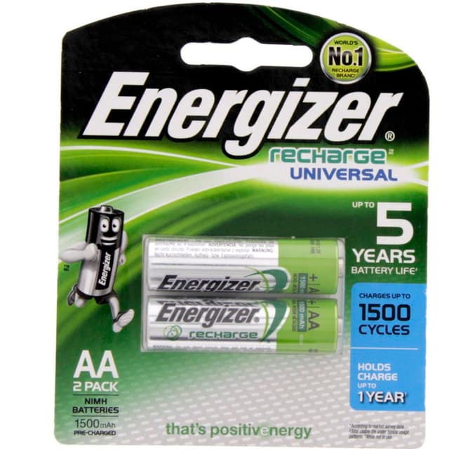 Energizer Rechargeable AA Battery NH15, 2 Pieces