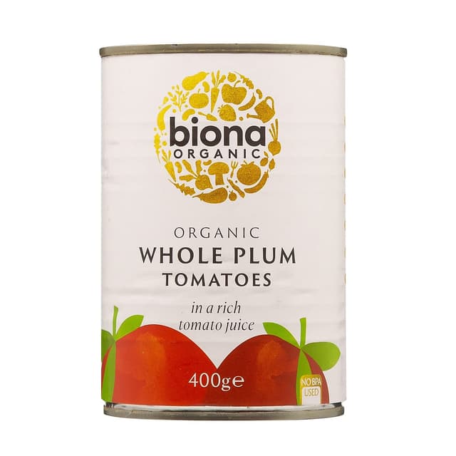 Biona Organic W Plum Peeled Tomatoes 400 g