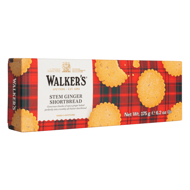 Walker's Stem Ginger Shortbread, 175g