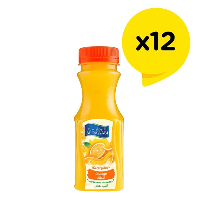 Al Rawabi Orange Juice, 12x200ml