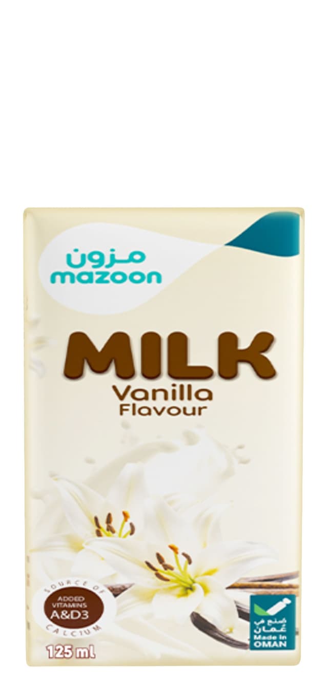Mazoon Vanilla UHT Milk, 125ml