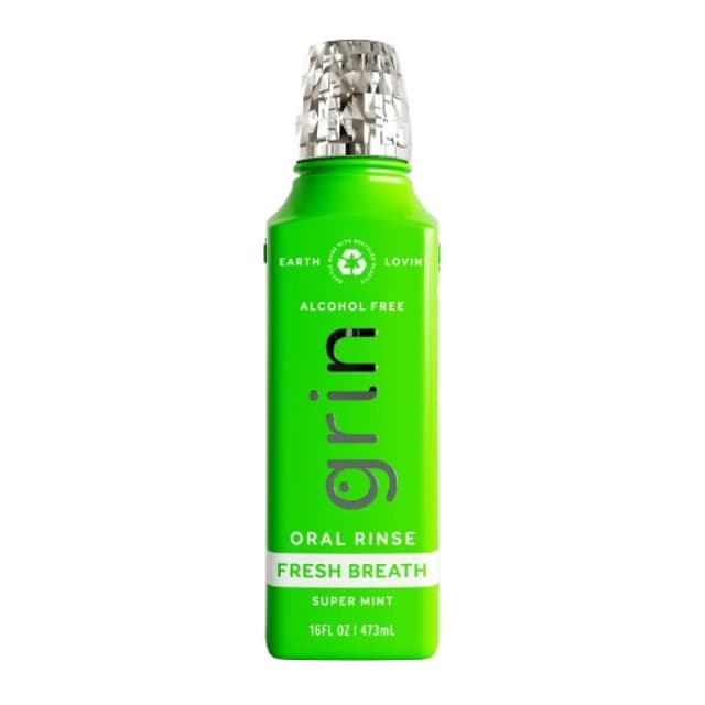 Grin Super Mint Alcohol-Free Oral Rinse, 473ml
