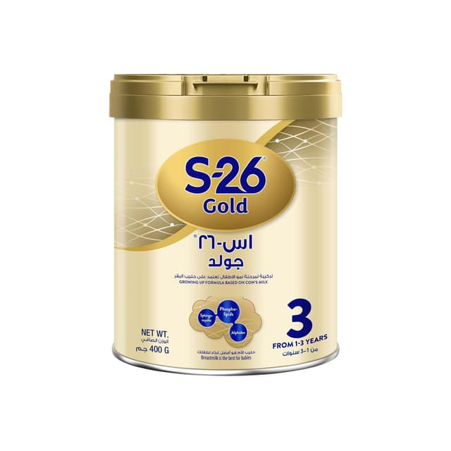 S-26 Progress Gold Premium Vanilla Flavor Milk Powder for Toddlers Stage 3 1-3 Years, 400g
