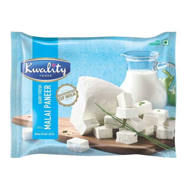 Kwality Frozen Malai Paneer Cubes, 200g