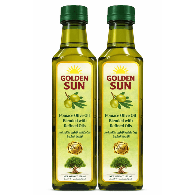 Golden Sun Pomace Olive Oil Blend with Refined Oils, 2x250ml