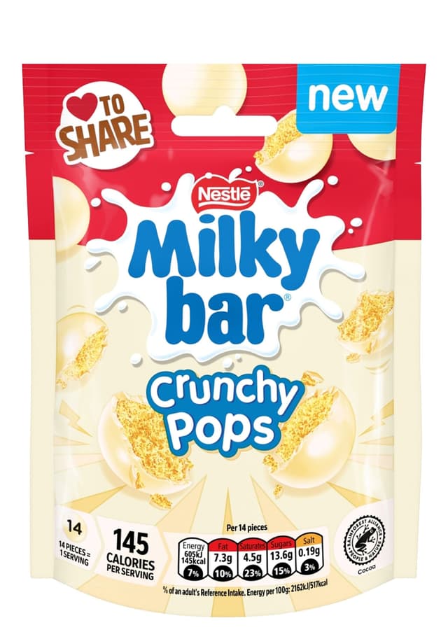 Nestle Milky Bar Crunchy Pops Easter Bag, 57g