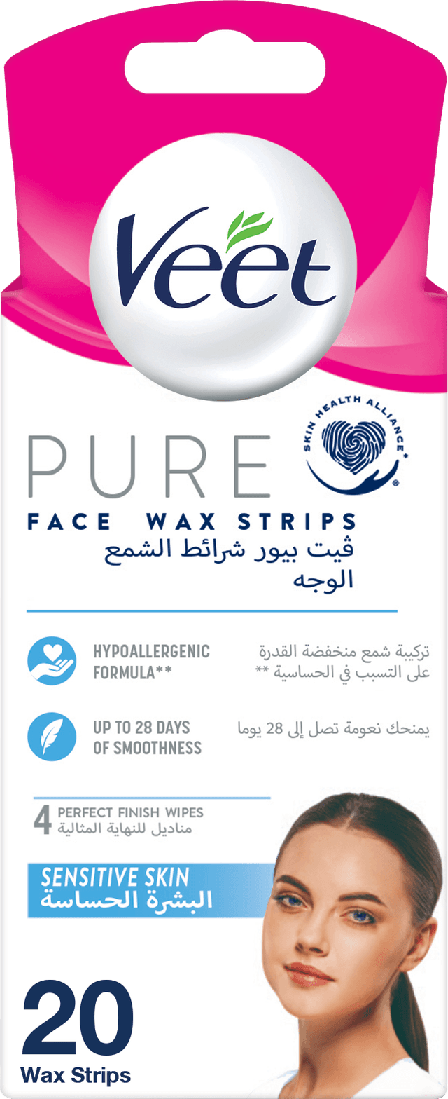 Veet Hair Removal Face Wax Strips for Sensitive Skin