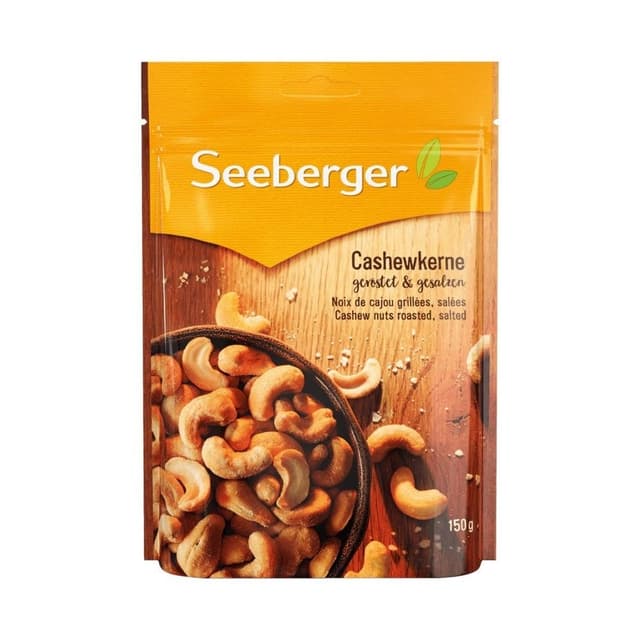 Seeberger Roasted & Salted Cashew Nuts, 150g