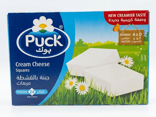 Puck Square Cream Cheese, 24 Portions, 432g