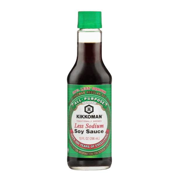Kikkoman Soy Sauce Lite Less Sodium, 296ml