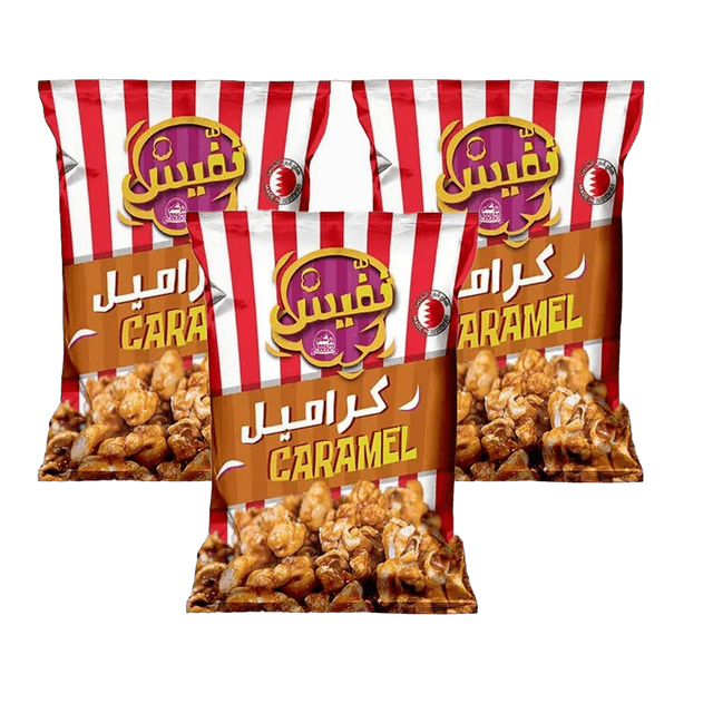 Nufaish Caramel Popcorn, 3x60g