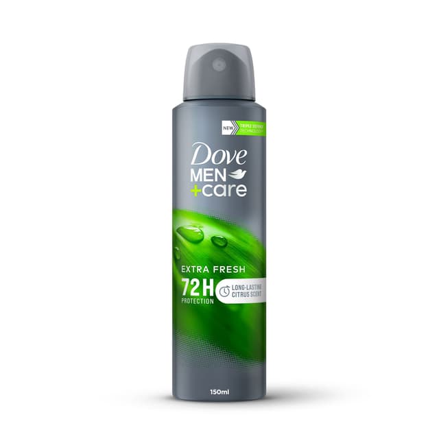 Dove Men+Care Antiperspirant Deodorant Body Spray, Extra Fresh, 150ml