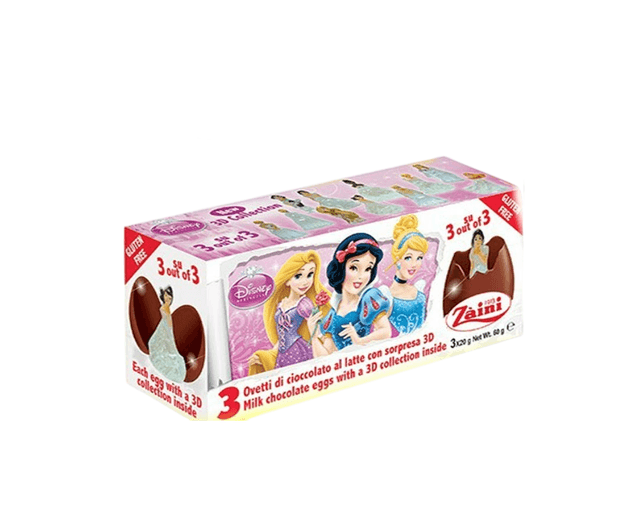 Zaini Milk Chocolate Egg With Toy Disney Assorted, 3x20g
