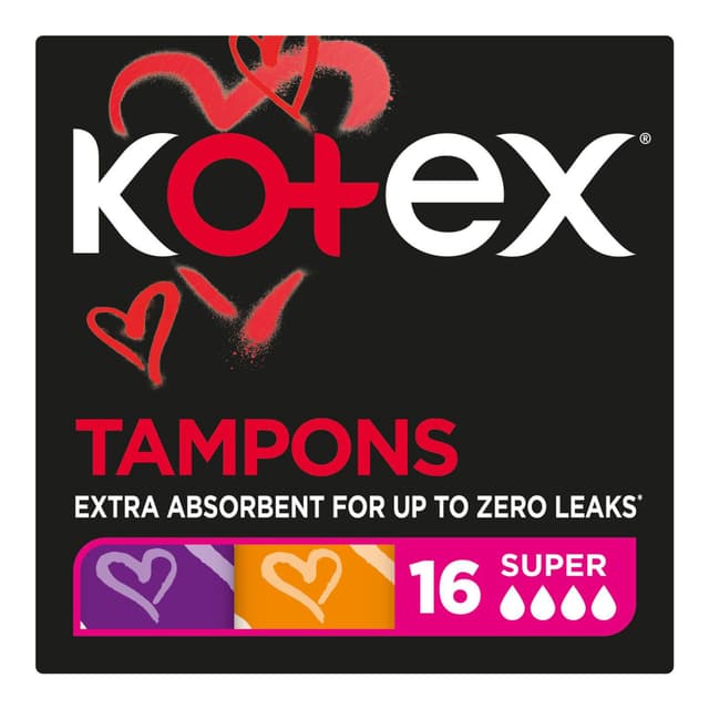 Kotex Total Confidence Super Tampons, 16 Pieces