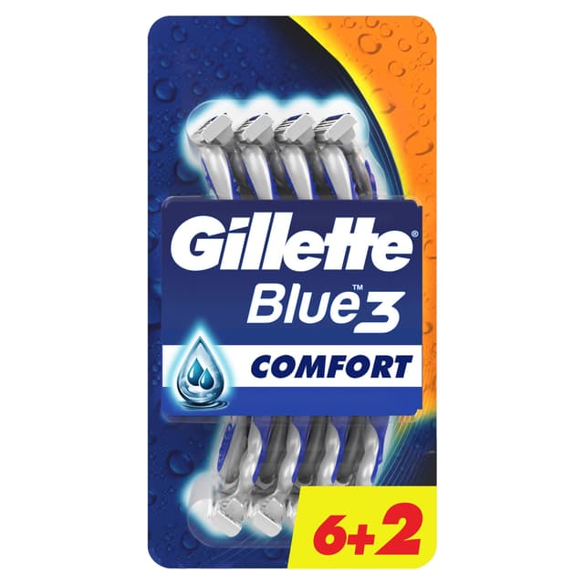 Gillette Blue Comfort 3 Blade Shaving Razors with Comfort Gel