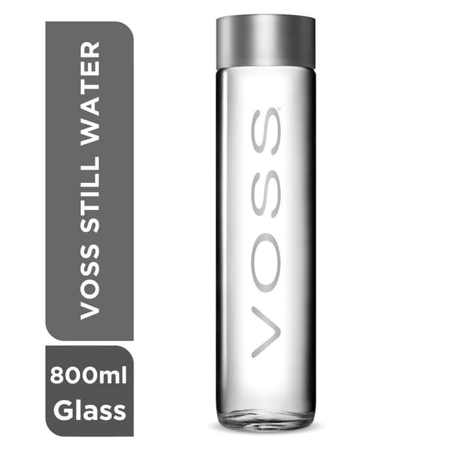 Voss Still Natural Mineral Water Glass Bottle, 800ml