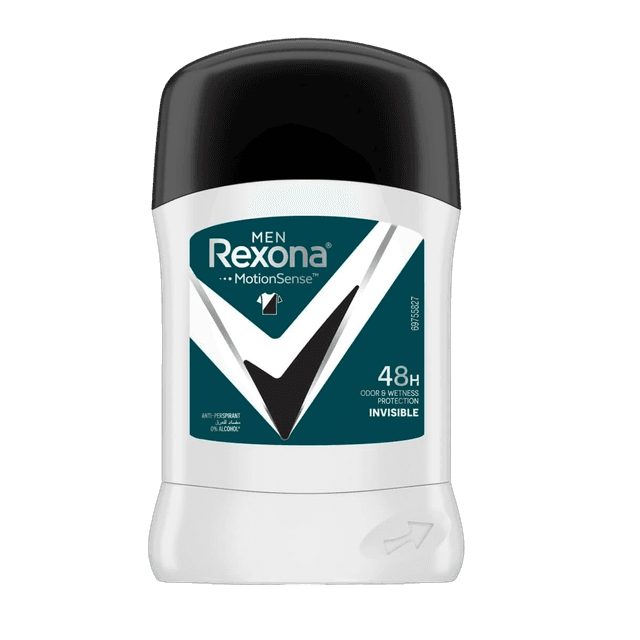 Rexona Men Antibacterial Plus Invisible 48H Antiperspirant Deodorant Stick, 40g