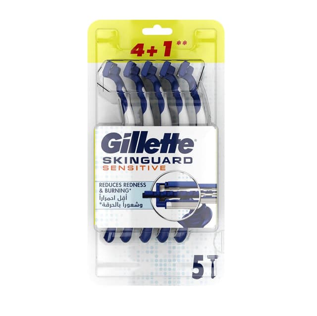 Gillette Skinguard Razors for Sensitive Skin, 5 Pieces