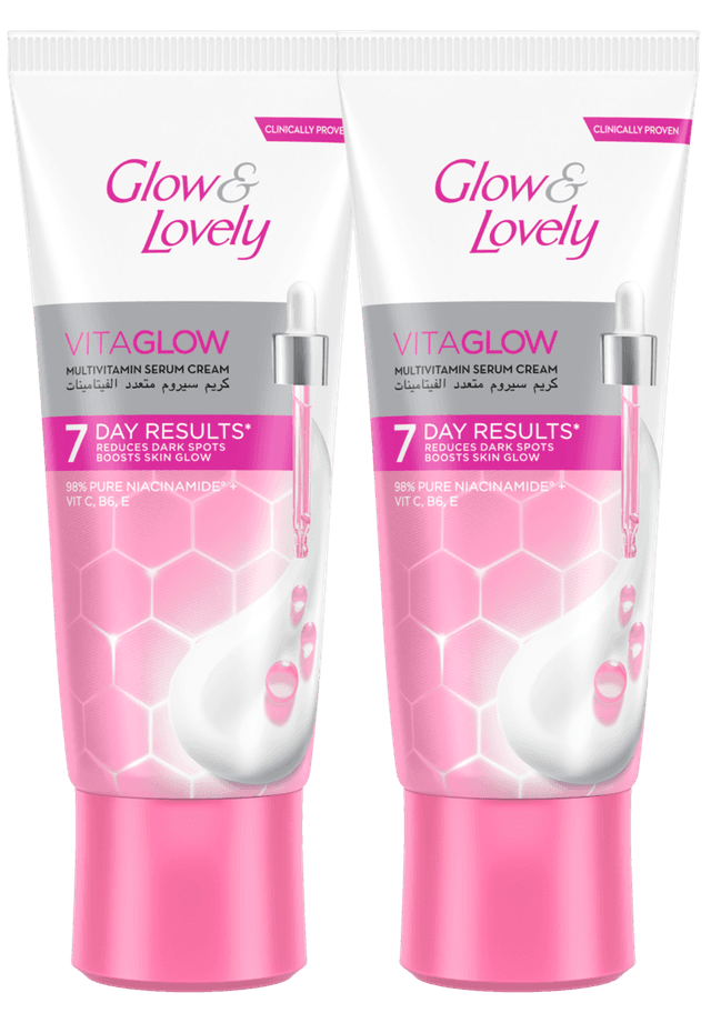 Glow & Lovely Vitaglow Multivitamin Face Serum Cream, 2x100g