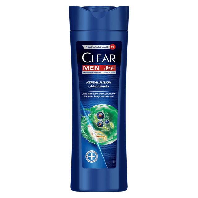 Clear For Men Herbal Fusion 2in1 Anti-Dandruff  Shampoo & Conditioner, 400ml