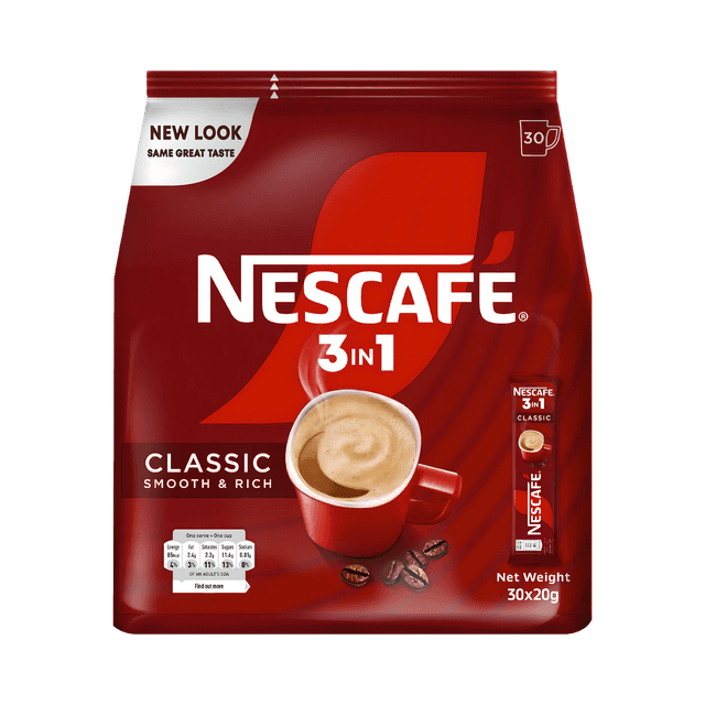 Nescafe 3 in 1 Classic Coffee Mix, 30x20g