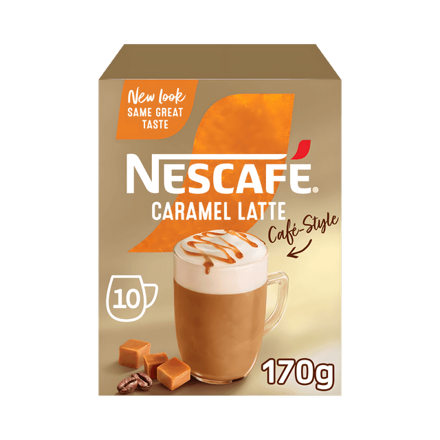 Nescafe Cafe Style Caramel Latte Instant Coffee, 10x17g
