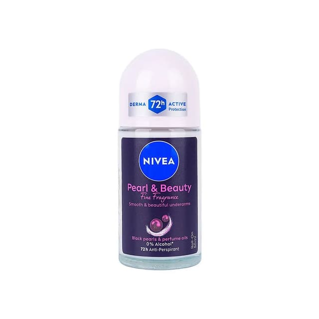 NIVEA Pearl & Beauty Antiperspirant Roll-On Deodorant for Women, 50ml