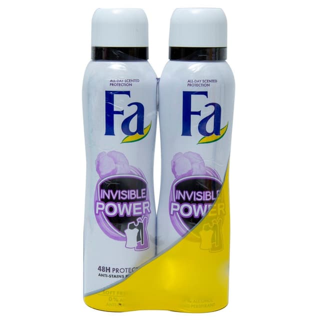 Fa Deo Invisible Power 150 ml x 2's Special Offer