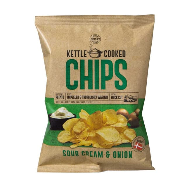 Kettle Cooked Chips With Sour Cream & Onion, Denmark