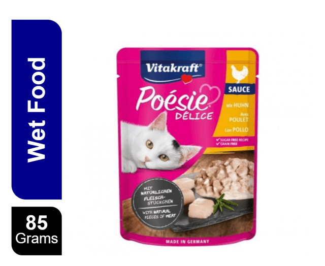 Vitakraft Poese Deli Sauce With Pieces Of Meat Chicken 85 Gm