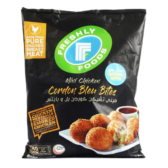 Freshly Foods Mini Chicken Cordon Blu Bites, 800g