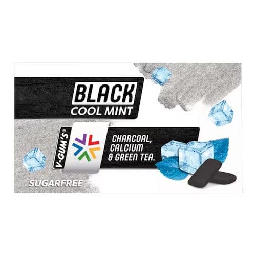 V-Gum Charcoal Black Gum With Cool Mint 17 g