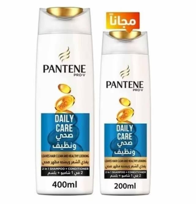 Pantene Daily Moisture Renewal Shampoo 400ml x 2