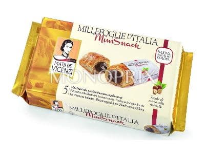 Vicenzi Mini Snack Puff Pastry Roll Hazelnut 25 g