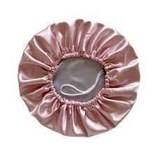 Hair Essentials Satin Bonnet Pink Silver