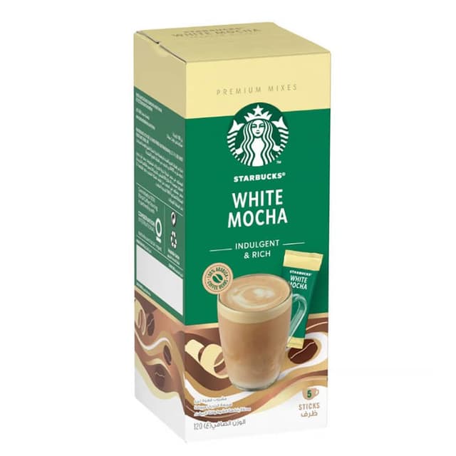 Starbucks White Mocha Indulgent & Rich Instant Coffee Mix 5X24Gm