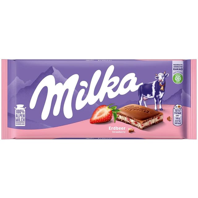 Milka Chocolate Strawberry Yogurt 100G
