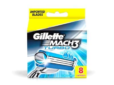 Gillette Mach3 Turbo Men's Razor Blade Refills 8 Count