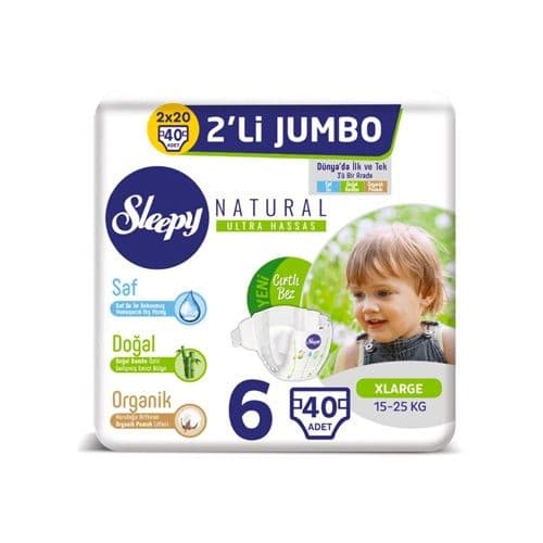 Sleepy Natural Jumbo 6- Xlarge 15 - 25 Kg